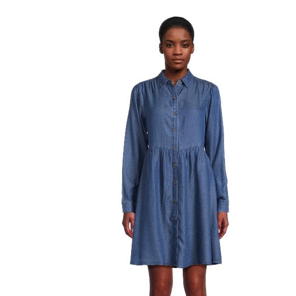 Time and Tru Women's Button Down Shirt Dress. - Picture 4 of 4